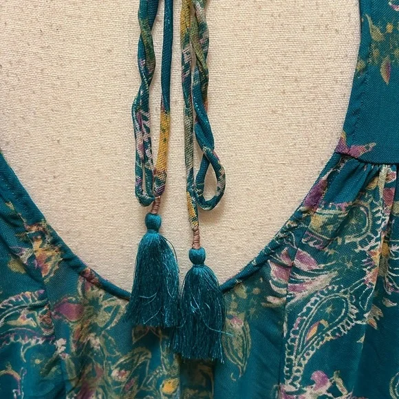 Free People Up For Anything Blouse in Emerald Combo, Size Small - Picture 14 of 17